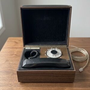 Vintage 1970’s Northern Electric (NE) Chestphone- MCM Hidden Rotary Phone -Works